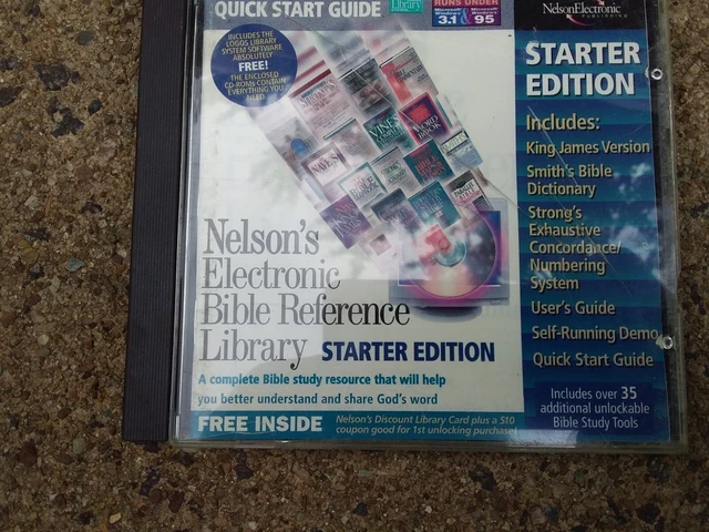 VINTAGE COMPUTER SOFTWARE -bible reference library starter;s edition ...