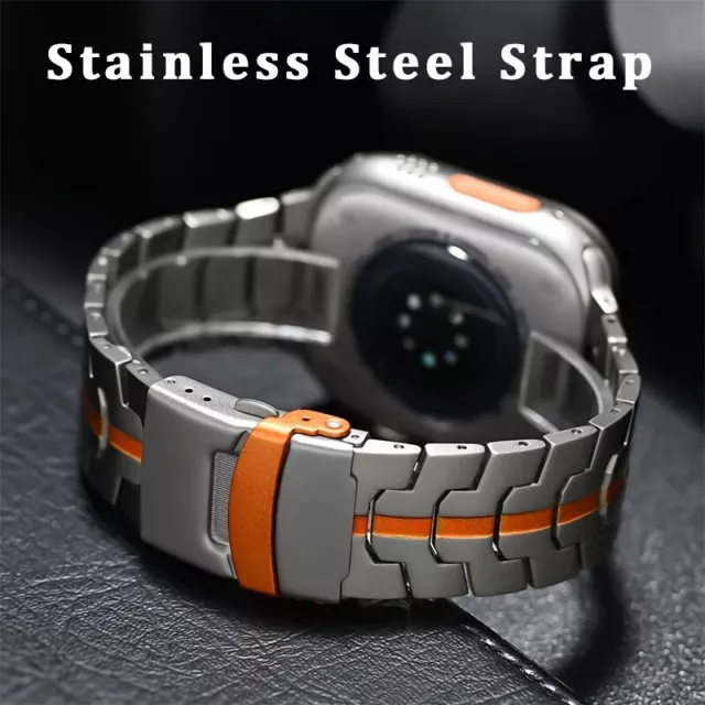 Luxury Titanium Strap for Apple Watch Ultra 9 8 7 6 5 4 SE Wrist Band Bracelet