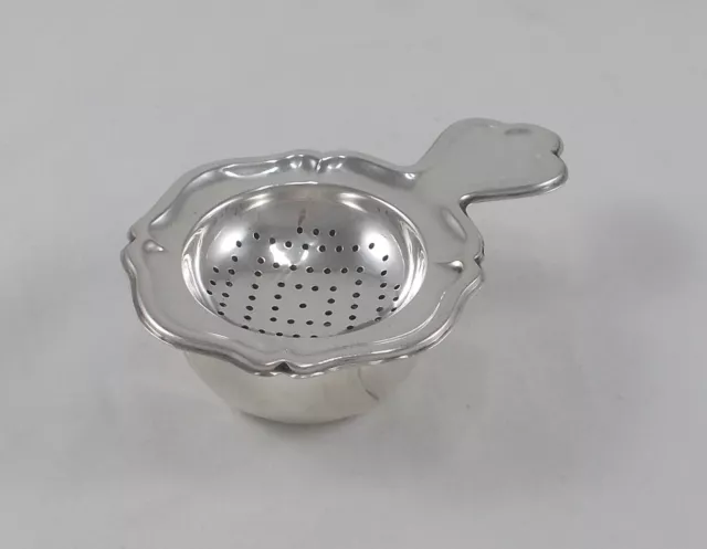 Rare Elegant Tea Strainer IN Style Chippendale With Auffangen From 835er Silber