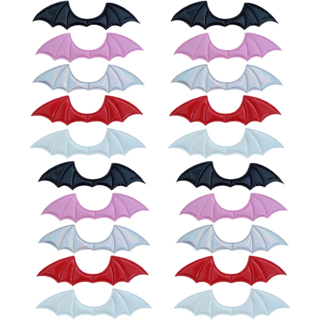 20 piezas Elaboración artesanal Ala de murciélago Halloween Ala de murciélago Hágalo usted mismo Zapato para el cabello Ropa Accesorios