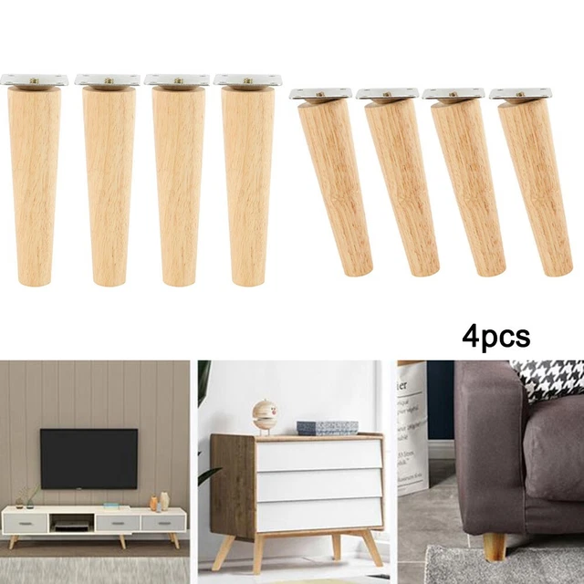 Gambe Per Mobili In Noce Per Armadi [6 - 45 CM] Gambe In Faggio, Dritte O Inclinate, A Forma Di Cono, Gambe In Legno, Gambe In Faggio, Gambe In Noce - Italia - Foto 4