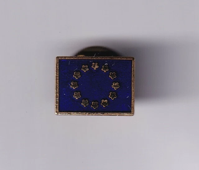 ANSTECKNADEL PIN ABZEICHEN Metall Mit Zange Papillon Flagge Europa Eu