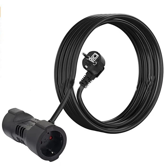 Cable de extensión accesorios 16A/250V protección contacto con 2 enchufes de CA