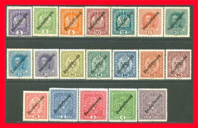 Austria Postage Stamps Scott 181-199, Mint Complete Set!! A126