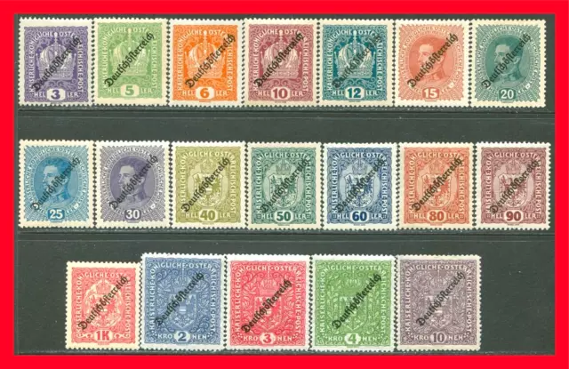 Austria Postage Stamps Scott 181-199, Mint Complete Set!! A126