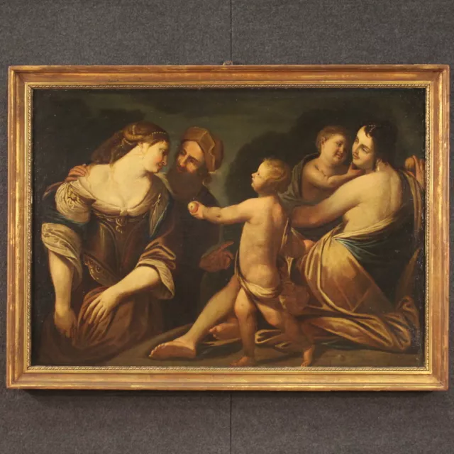 Pintura mitologica antigua cuadro italiana del siglo XVII oleo sobre lienzo 600