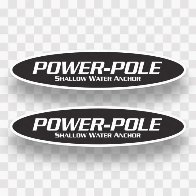 (2) Power Pole sticker decal vinyl Truck Fishing Boat Powerpole Anchor PREMIUM