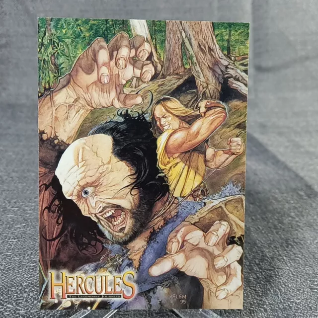 Topps 1996 Hercules, The Legendary Journeys - Art Card  #81 Battles The Cyclops