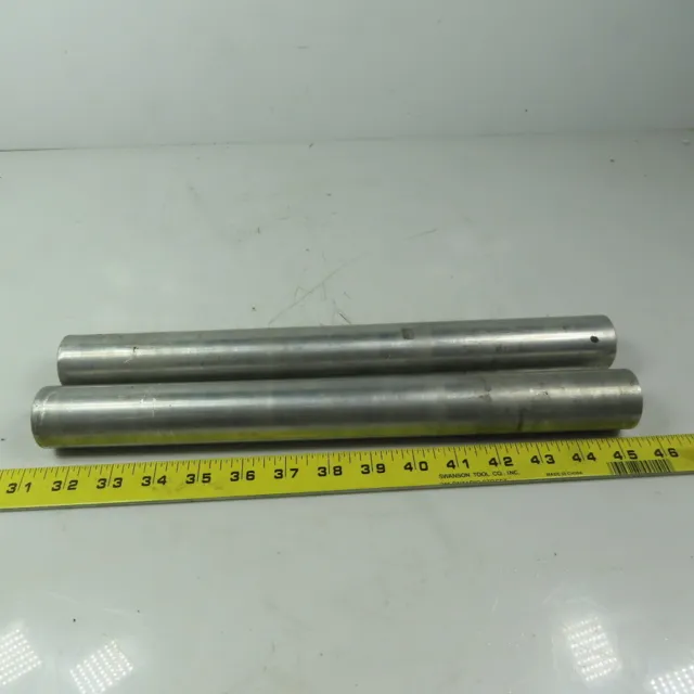 1-1/2" OD x 14" Aluminum Gravity Conveyor Roller 1/2" ID Bearings Lot of 2