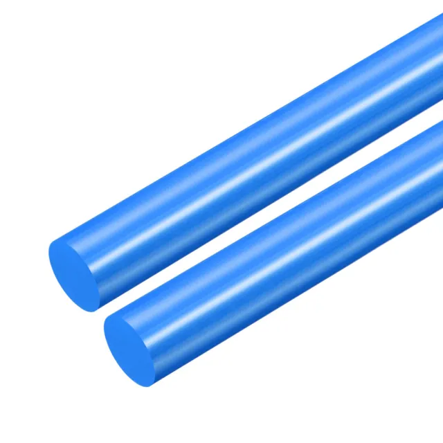Barra redonda plástico Barra POM Varilla de 21mm de diámetro de Azul 2uds