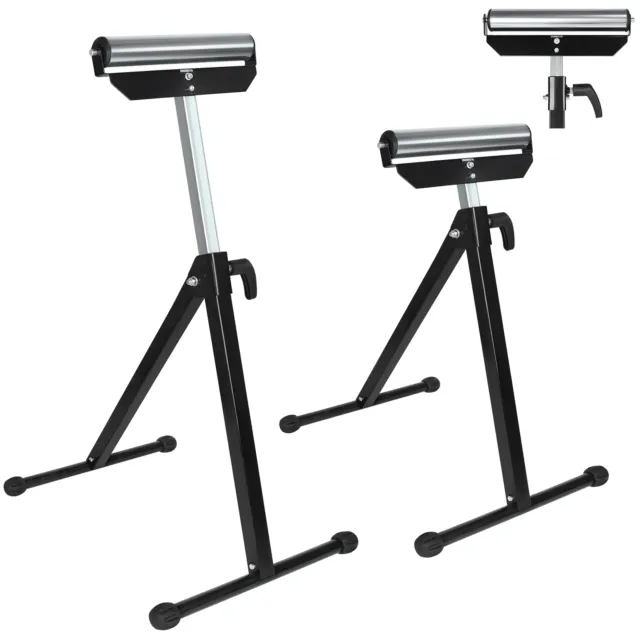 2x Rollenbock Rollenständer Höhenverstellbar 68cm-107cm Faltbar Arbeitsbock 60kg