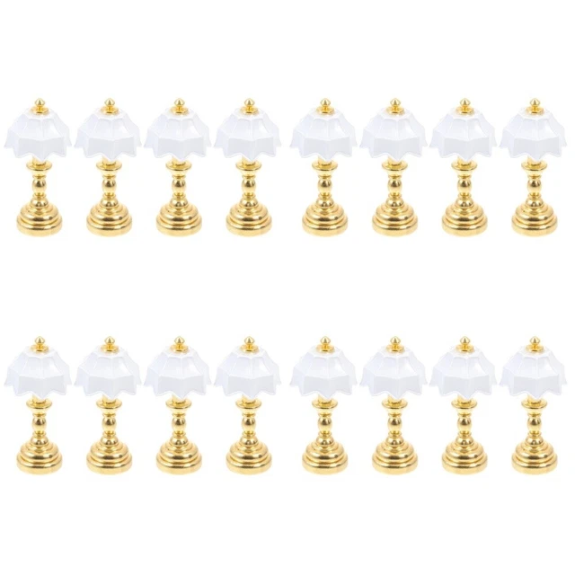 SET OF 4 Dollhouse Lamp Dolls Lighting Kit Battery Operated Table