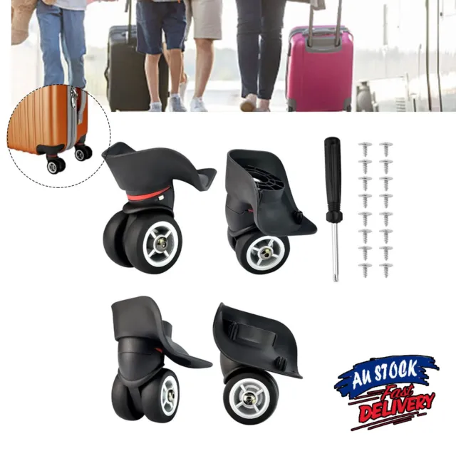 2 Pairs Replacement Luggage/Suitcase Spare Swivel Wheel 360° Spinner AU Stocks