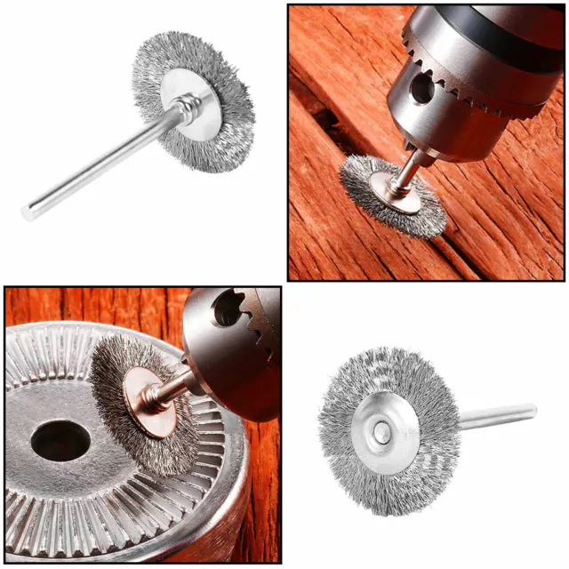 20X Wire Steel Brushes Polishing Brush Wheels Set for Dremel Rotary Tool Drill A