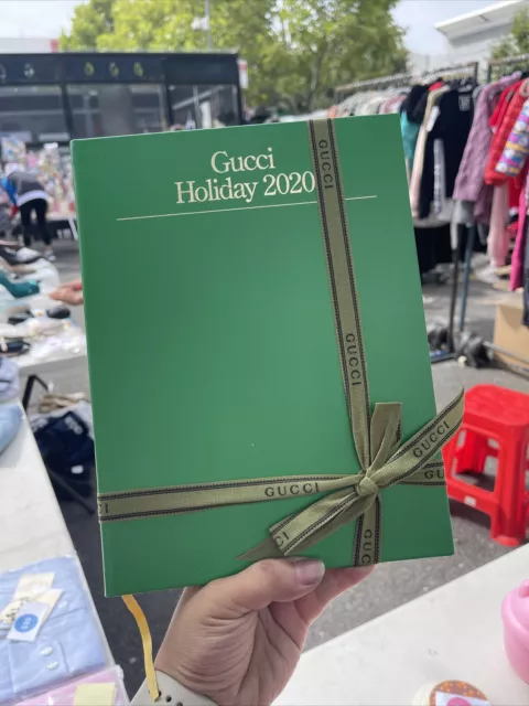 Gucci Holiday 2020 Address Book Hardcover Green Leather brand new