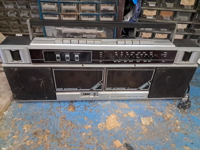 Radio Double Cassettes CEDEX SRD 3800 – Vintage YOKO KS688, Fonctionnel, Bon état
