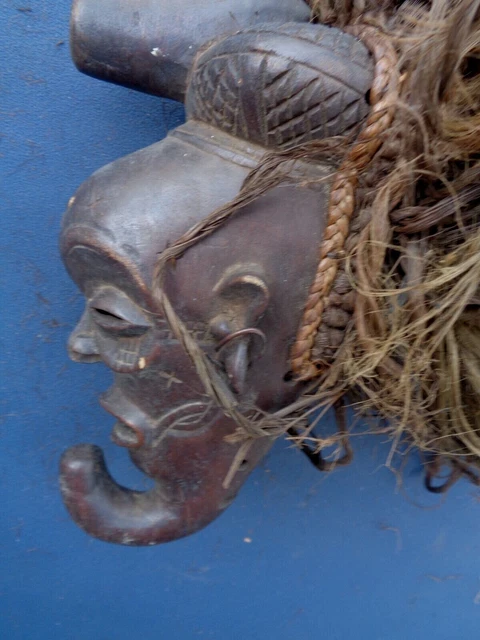 Art Africain  splendide masque MASQUE Chokwe Tschokwe 34 cm Afrikanische Kunst