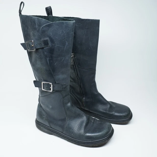 DR MARTENS CAITE Mid Calf Brown Biker Soft Leather Boots Size Uk 6 Eu 39 Womens 89.99 PicClick UK