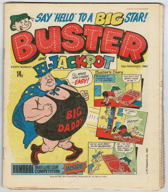 Buster & Jackpot comic 13th February 1982 X-Ray Specs Ivor Lott Leopard Lime St