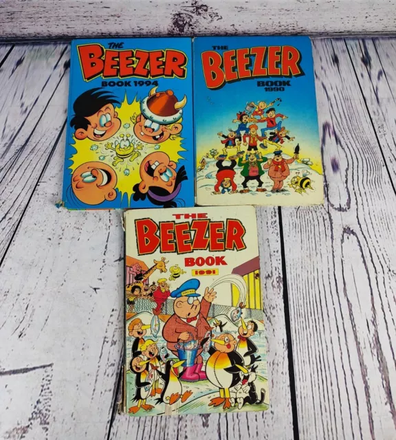 The Beezer Book Bundle 1990, 1991 & 1994 Classic British Comic Hardback Annual