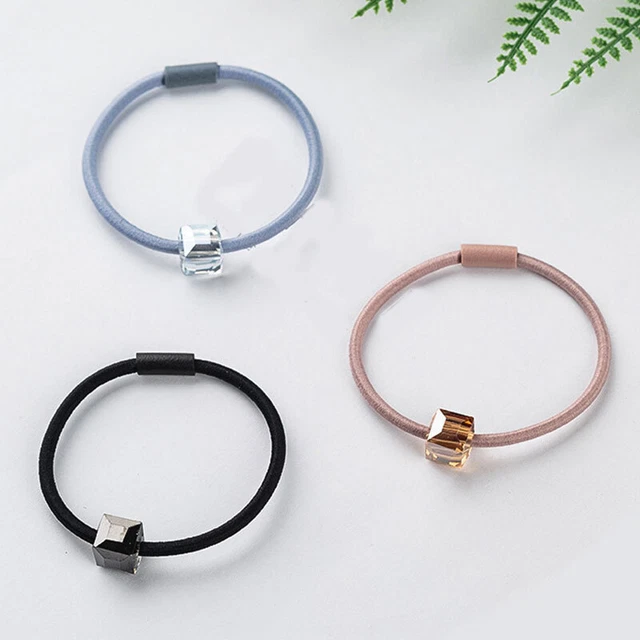 New Crystal Solid Elastic Headbands Hair Ties Rope Ring Band Headwear Beautiful