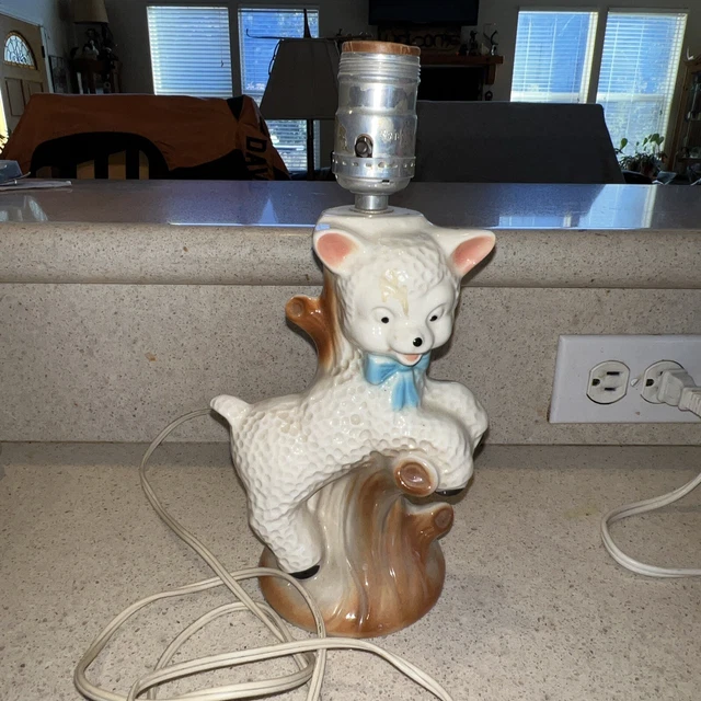 Vintage Nursery Rhyme Lamp, Mary had a little lamb