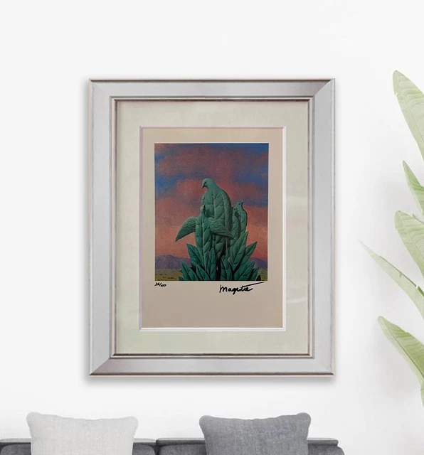 Lithographie Originale René Magritte Signée Main - Certificat Authenticité 1975 - Édition Limitée