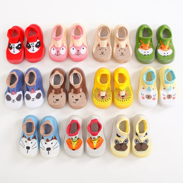 Pantofole antiscivolo invernali calde bambini bambina bambini bambino bambino bambino calze di cotone Regno Unito 6