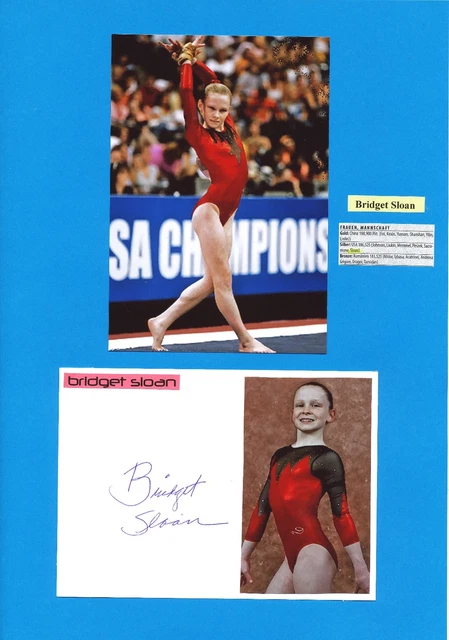 Brigdet Sloan USA  Turnen 2.OS 2008  1.WM 2009 Karte original signiert WL 340728