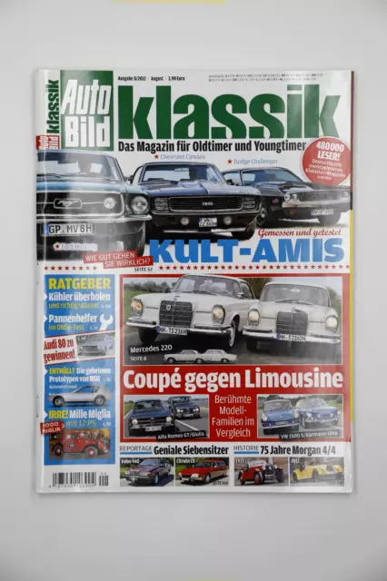 Auto Bild klassik 8/2012 (Aug. 2012), guter Zustand!