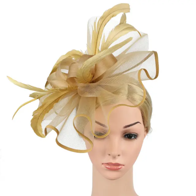 Women Fascinator Headband Fascinators Hat Church Wedding Royal Church Hair Clip