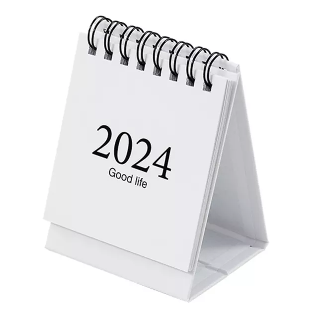 Time Management Tool Birthday Gift Calendar 2024 Mini Desk with Spiral Coil