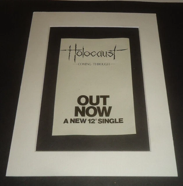HOLOCAUST coming through-Mounted original advert
