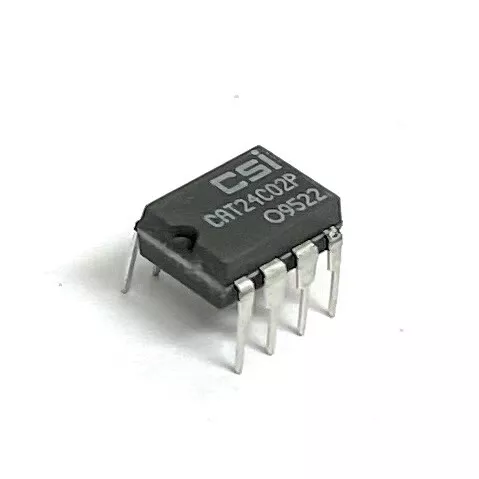 (PKG of 5) CAT24C02P 2Kbit EEPROM, 24C02, PDIP-8, Catalyst (CSI)