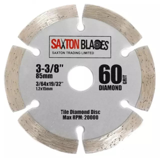 Saxton 85mm Diamond Tile Circular Saw Blade for Worx Worxsaw Bosch Makita Ryobi