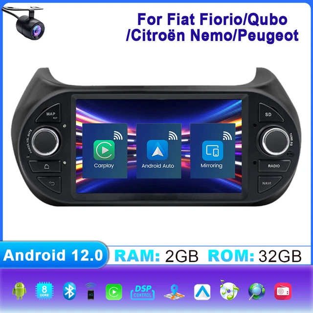 Autoradio Android 14 Per Fiat Fiorino/Qubo/Citroen Nemo/Peugeot Bipper - 2Din Con 2GB/32GB, 4G WiFi, DAB, Bluetooth 5.0, CarPlay E Android Auto - Foto 9