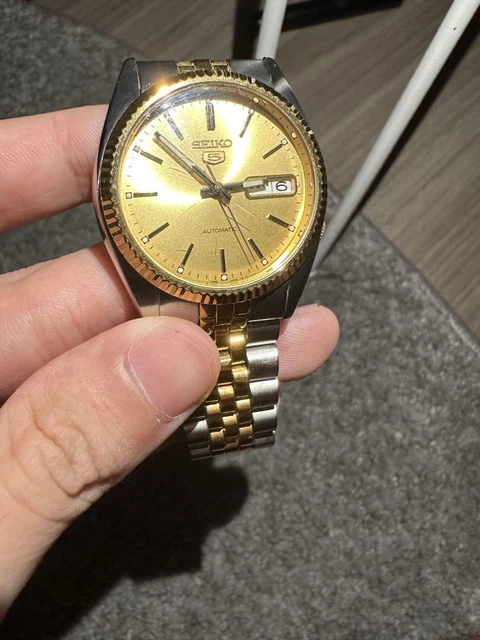 Seiko day date silver sale