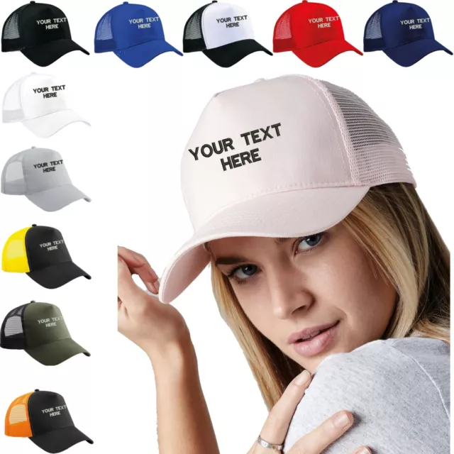 Personalised Printed Your Text BC640 Baseball Cap, Snapback trucker Cap Hat