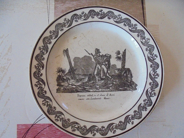 Assiette Porcelaine Société De Tir De Liège (Belgique) Vers 1900