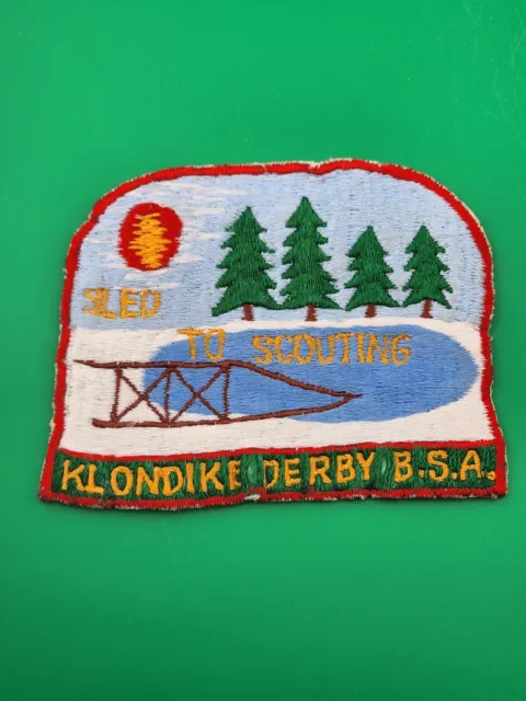 Sled To Scouting Klondike Derby BSA Patch Boy Scouts Of America