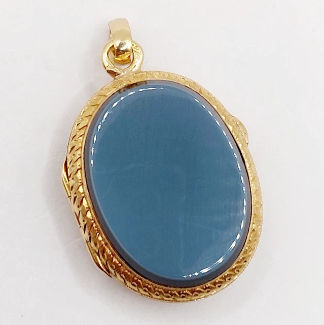 Pendentif Ancien En Or 18k Avec Plaque De Verre Verte Et Rubis Synthétique - Collier Mi-long D'exception
