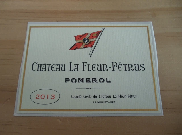 étiquette de vin château la fleur pétrus 2013