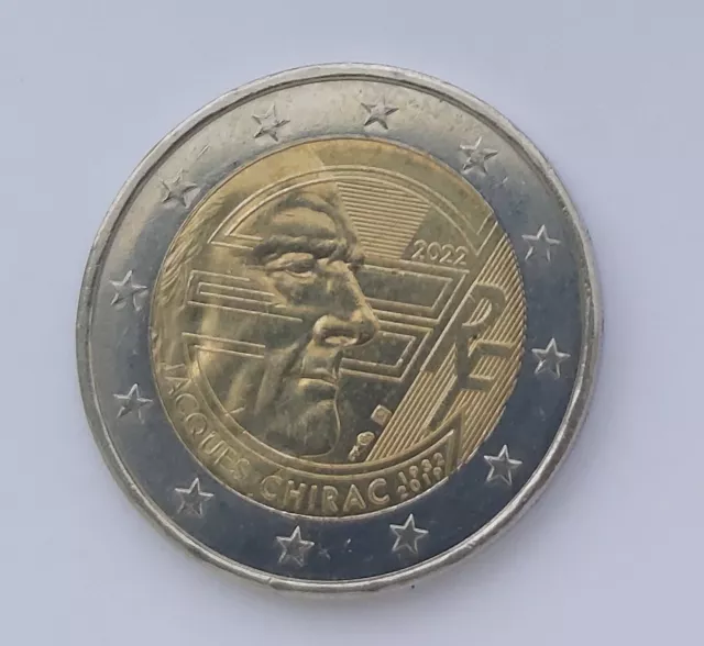 Pièce de 2 euros Jacques Chirac 2022