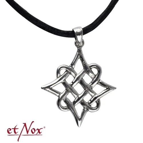 Hejhncii Portachiavi In Acciaio Inox Con Nodo Della Strega – Simbolo Portafortuna Geometrico, Regalo Unisex - 2