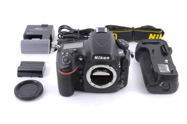 Nikon D800 Camera Body + MB-D12 Shutter count 1512 [Top Mint] from Japan #C0356