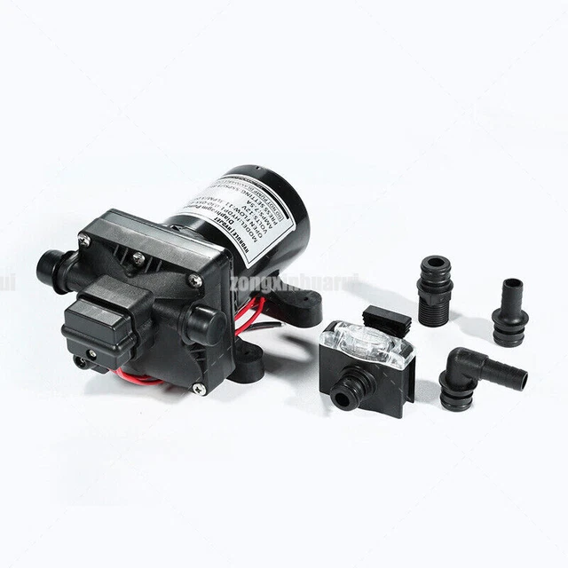 Water Pressure Diaphragm Pump 12V 55PSI Self-Priming Pump 4.0 GPM Boat RV Fresh