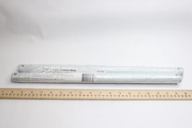 (2-Pk) Ceiling Fan Extension Downrod White 18" for 11 Ft. Ceilings 521965