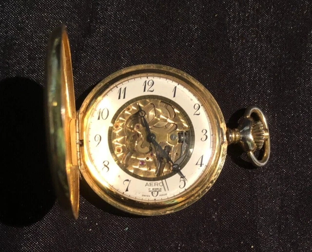 Montre De Gousset Vintage Squelette Fleur Avec Collier - Montre Pendentif Coeur Or Unisexe