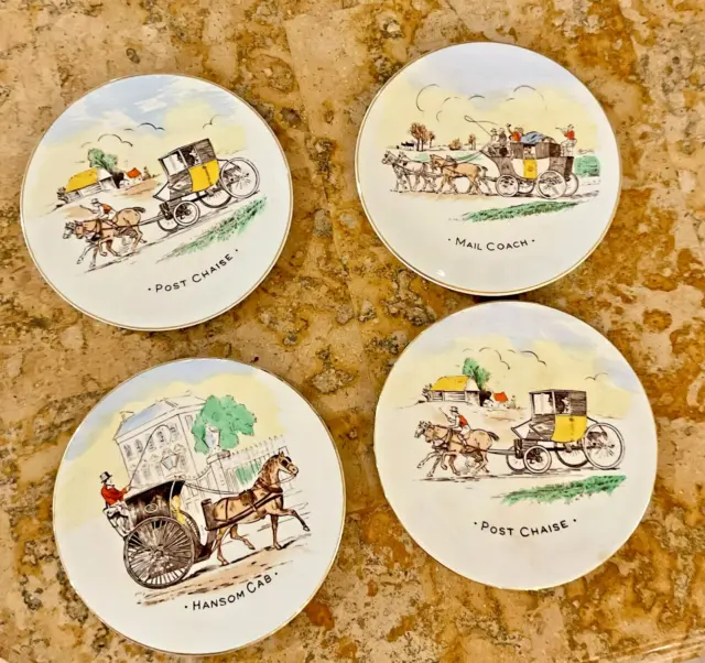 Vintag Burgess & Leigh Burslem England Collectible Plates Set of 4