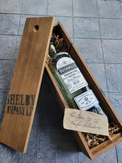 Custom Bushmills Irish whiskey Logo Peaky Blinders Display Box And Bottle 1 of 3